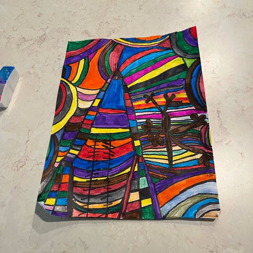 Colorful Abstract Women's Skirt